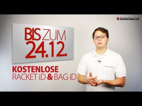 Mach dein Weihnachtsgeschenk persönlich - kostenlose Lasergravur auf alle Tennisrackets und Profi-Stick auf alle Tennisbags bis Weihnachten bei CenterCourt.de.