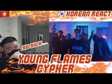 🇻🇳🇰🇷🔥Korean Hiphop Junkie react to YOUNG FLAMES CYPHER (VN/ENG SUB)