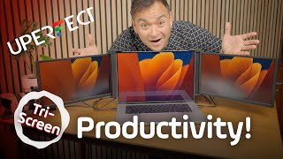 Productivity Perfection! // UPERFECT UStation Z14 Review // Tri screen laptop extender