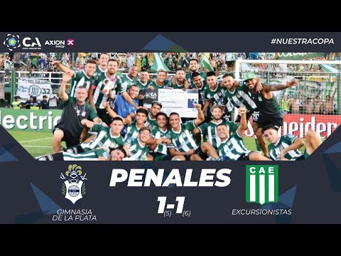 La definición por penales. Gimnasia 1 (5) - Excursionistas 1 (6). 32avos. Undécima edición