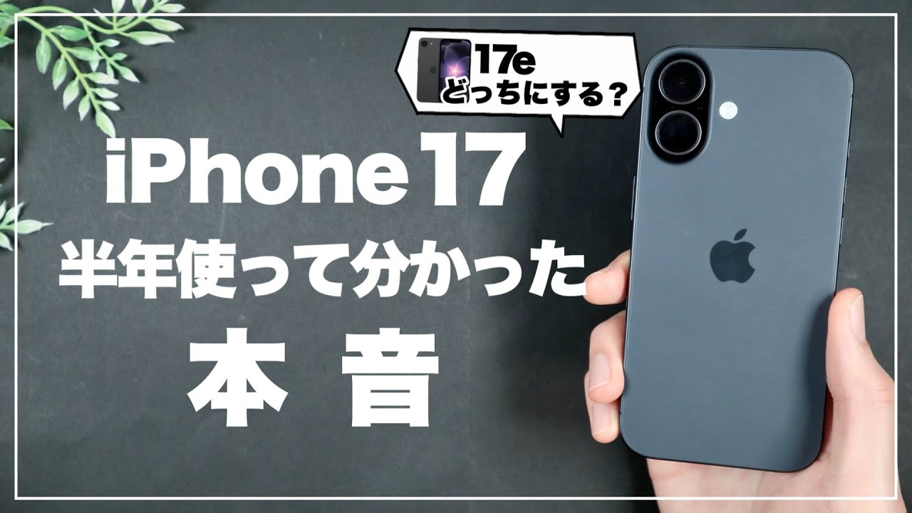 【長期使用レビュー】iPhone 17を半年使って分かった、メリットと気になる点。17eとどっち？
