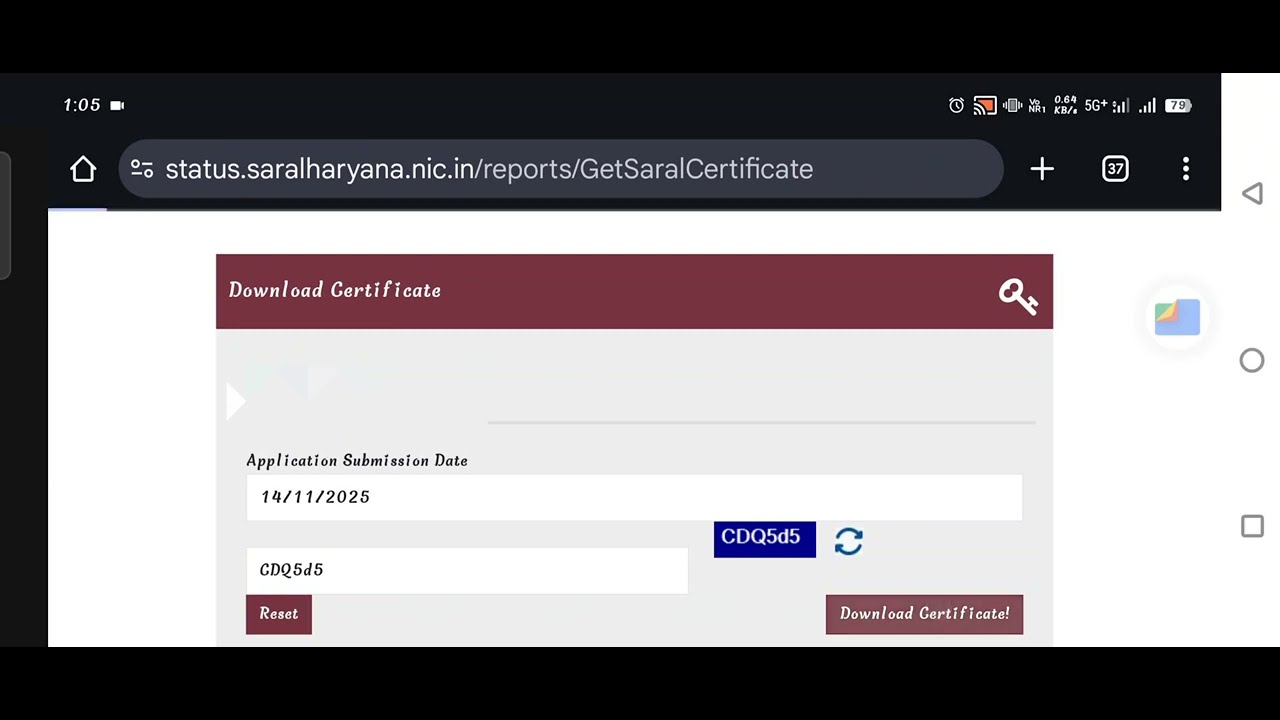 How to download certificate on SARAL Haryana Portal #cet #saralharyana #online