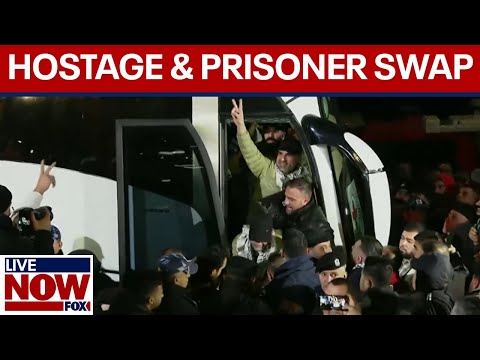 Video | 4 Israeli hostages handed over in exchange for Palestinian prisoners | LiveNOW from FOX