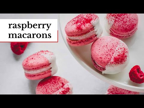 white chocolate raspberry macarons