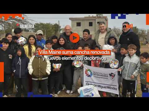 Villa Maine suma cancha renovada y nuevos elementos deportivos