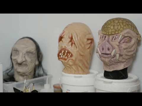 Inside a creepy silicone mask workshop!