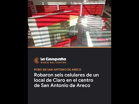 Robaron seis celulares de un local de Claro en el centro de San Antonio de Areco
