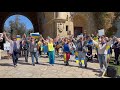 Our hearts are with Ukraine - a prayer dance at today's rally in Santa Barbara