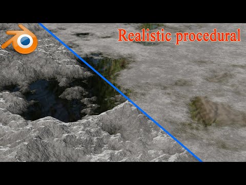 Realistic procedural wet/puddles on Concrete in Blender #oe280