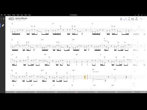 Hotel california ( Eagles ) ,Tablatura e base Senza Basso - Backing bass track