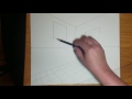 How to draw a room in 2 point perspective