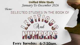 Study 31: Offering From The Tribal Leaders. Numbers 7. (Unified Bible Study)