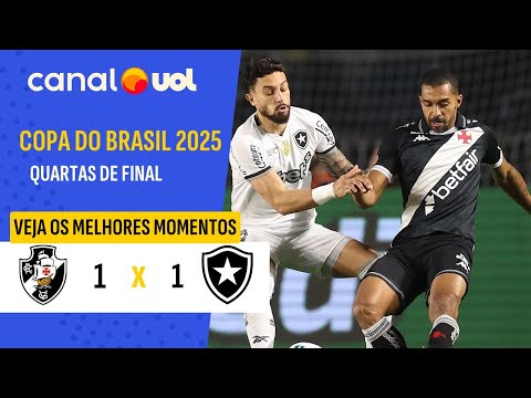VASCO 1 X 1 BOTAFOGO: DUELO ALVINEGRO TERMINA COM EMPATE EM JOGO ELETRIZANTE; VEJA MELHORES MOMENTOS