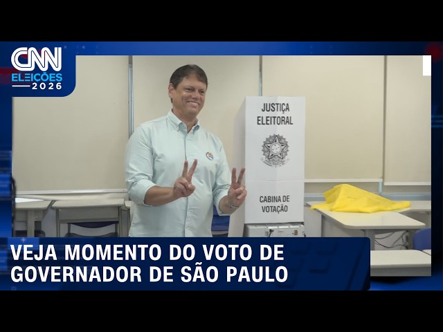 Tarcísio de Freitas vota em São Paulo | CNN ELEIÇÕES