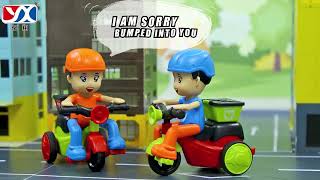 very Tricycle Toy | Fun Sliding Action 🚴‍♂️🍔
