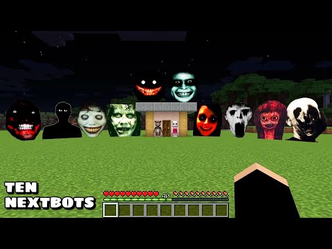 TEN NEXTBOTS AND OBUNGA FRIENDS CHASED ME in Minecraft - Gameplay - Coffin Meme