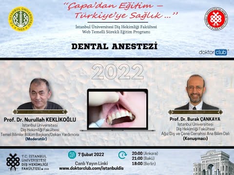 Prof. Dr. Burak ÇANKAYA - Dental Anestezi