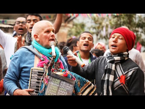 Mahavishnu Swami in bullock cart from mayapur | Mahavishnu Swami | Modern Civilization |