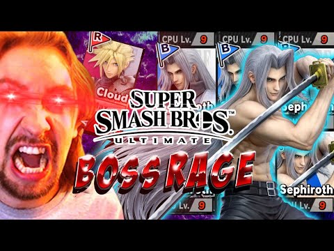 BOSS RAGE: CLOUD VS SEVEN Lv.9 SEPHIROTH'S "Sevenroth Challenge" - Super Smash Bros. Ultimate