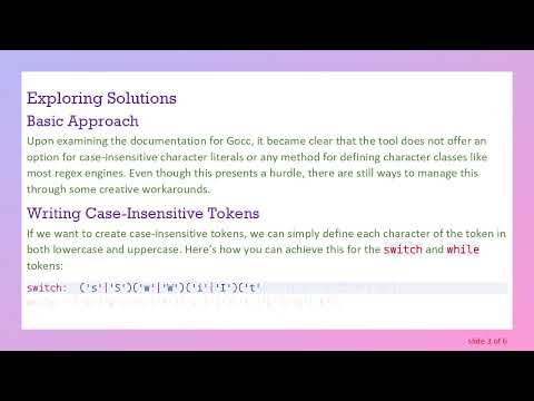 Implementing a Case Insensitive Lexical Parser in Golang with Gocc