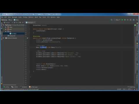 JavaFX Java GUI Tutorial   21   Making Menus