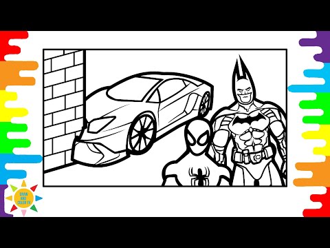 Spiderman and Batman Coloring | Car Accident  Coloring | Time To Talk, Avaya & RYVM - Found You