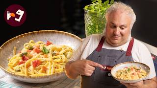 Fettuccine PRIMAVERA 🥦 Receta de pasta muy saludable, rápida, FÁCIL y económica