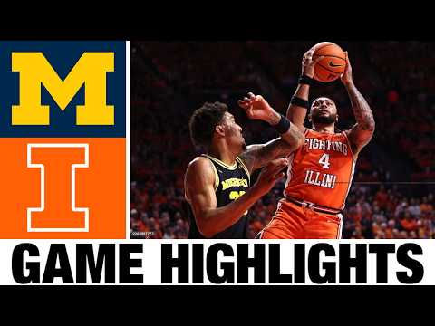 #3 Michigan vs #10 Illinois Highlights | Men's Basketball | College Basketball 2026