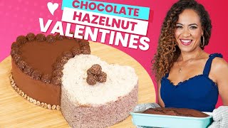 Chocolate Hazelnut Valentine's Day Hearts CAKE! !| How to Cake It With Yolanda Gampp