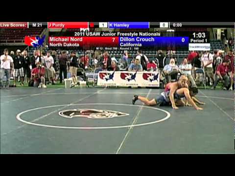 Junior Freestyle 160 - Michael Nord (ND) vs. Dillon Crouch (CA)