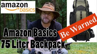 Amazon Basic 75 Liter Internal Frame Backpack Review | Watch This Before Buying