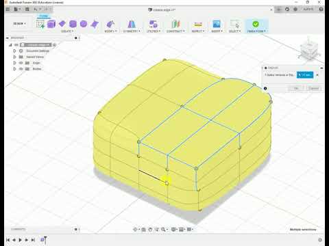 CREASE  (form) in Auto desk fusion FUSION 360