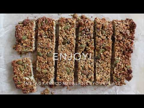 Oat + nut bar recipe by Kathy (@balanceyourplate)