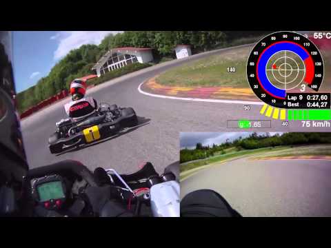 Karting Ampfing 2011.05.08  Session 5 Telemetrie Data Onboard Cam CRG Bad Boy TM K9C