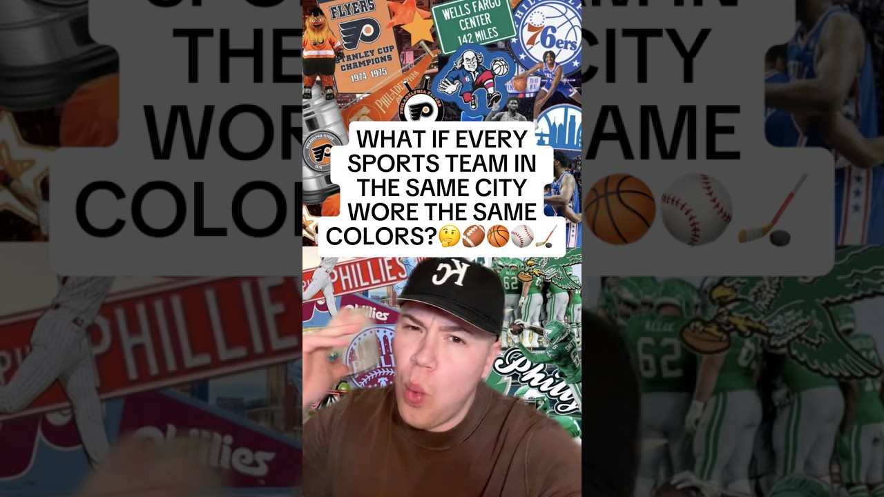 IF EVERY SPORTS TEAM IN THE SAME CITY WORE THE SAME COLORS🤔🏈🏀⚾️🏒 #nfl #mlb #nba #nhl #sports