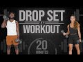 20 Minute Full Body Dumbbell Drop Set Workout Strength Training