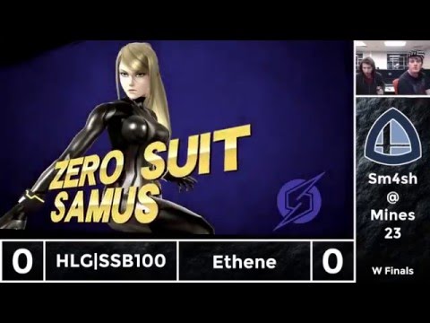 Sm4sh@Mines 23 - HLG|SSB100 (Olimar) Vs. Ethene (Zero Suit Samus, Corrin) - Winners Finals