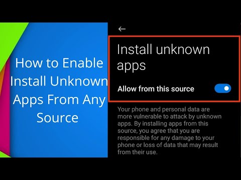 How to Enable Install Unknown Apps From Any Source | In Android 10,11 Redmi Note 9 Pro Max!
