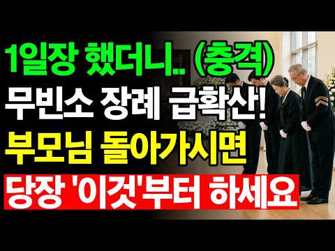 긴급 확인 | 무빈소 장례 급확산! 장례비 최대 1000만원 아끼는 방법 | 당장 이것부터 하세요 | 장례 절차 정리