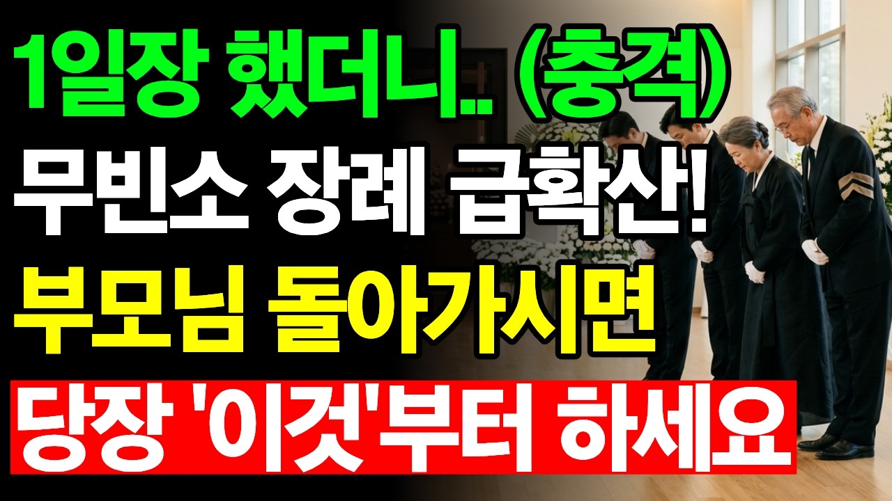 긴급 확인 | 무빈소 장례 급확산! 장례비 최대 1000만원 아끼는 방법 | 당장 이것부터 하세요 | 장례 절차 정리