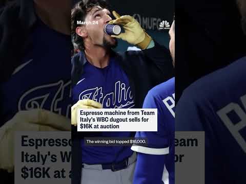 Team Italy's espresso machine sells for $16K at auction