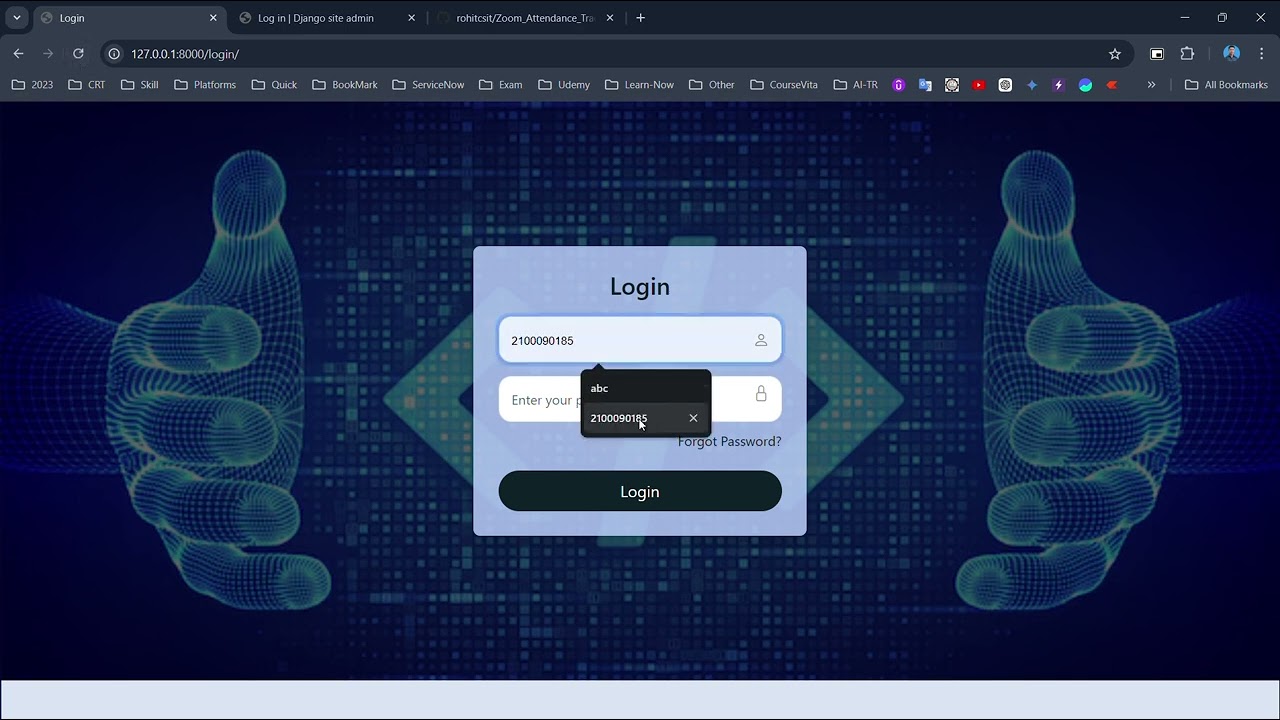 Zoom Attendance Tracker | PPT | Django | Zoom API | Github Link