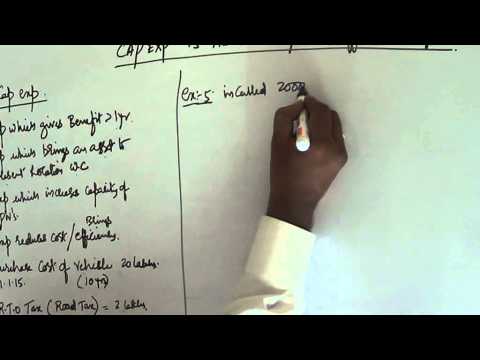 Capital Expenditure vs Revenue Expenditure vs Deferred Revenue Expenditure Lecture