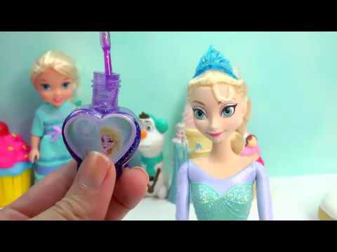 Disney Frozen Queen Elsa Sparkle Make-Up Set Nail Polish Body Glitter Dress Up Playset Cookieswirlc