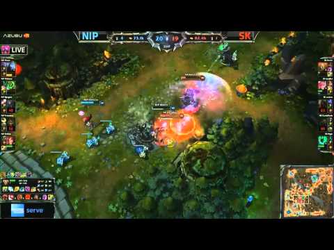 Chaotic teamfight in Ninjas in Pyjamas vs. SK Gaming