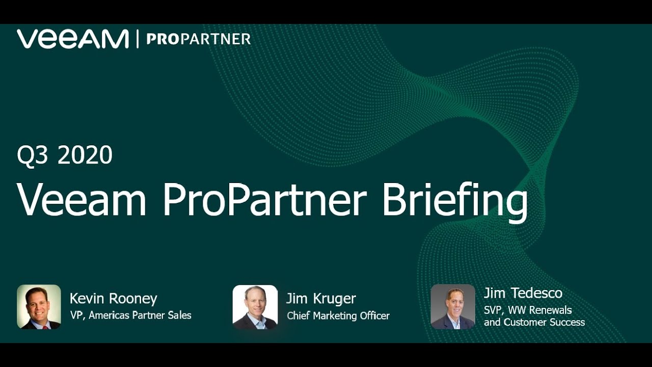 Veeam ProPartner Briefing video