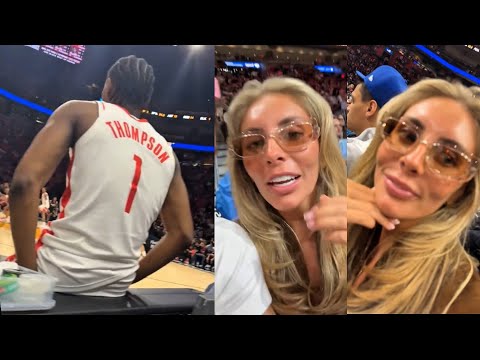 Amen Thompson completely ignores Bonnie Blue shooting her shot at him