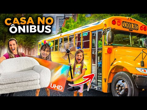 Our SCHOOL BUS became a HOUSE - Challenge