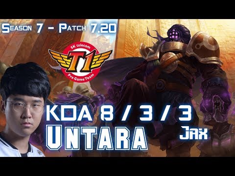 SKT T1 Untara JAX vs YASUO Top - Patch 7.20 KR Ranked