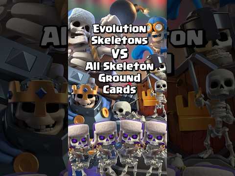 Evolution Skeletons VS All Skeleton Ground Cards 💀 #clashroyale #shorts